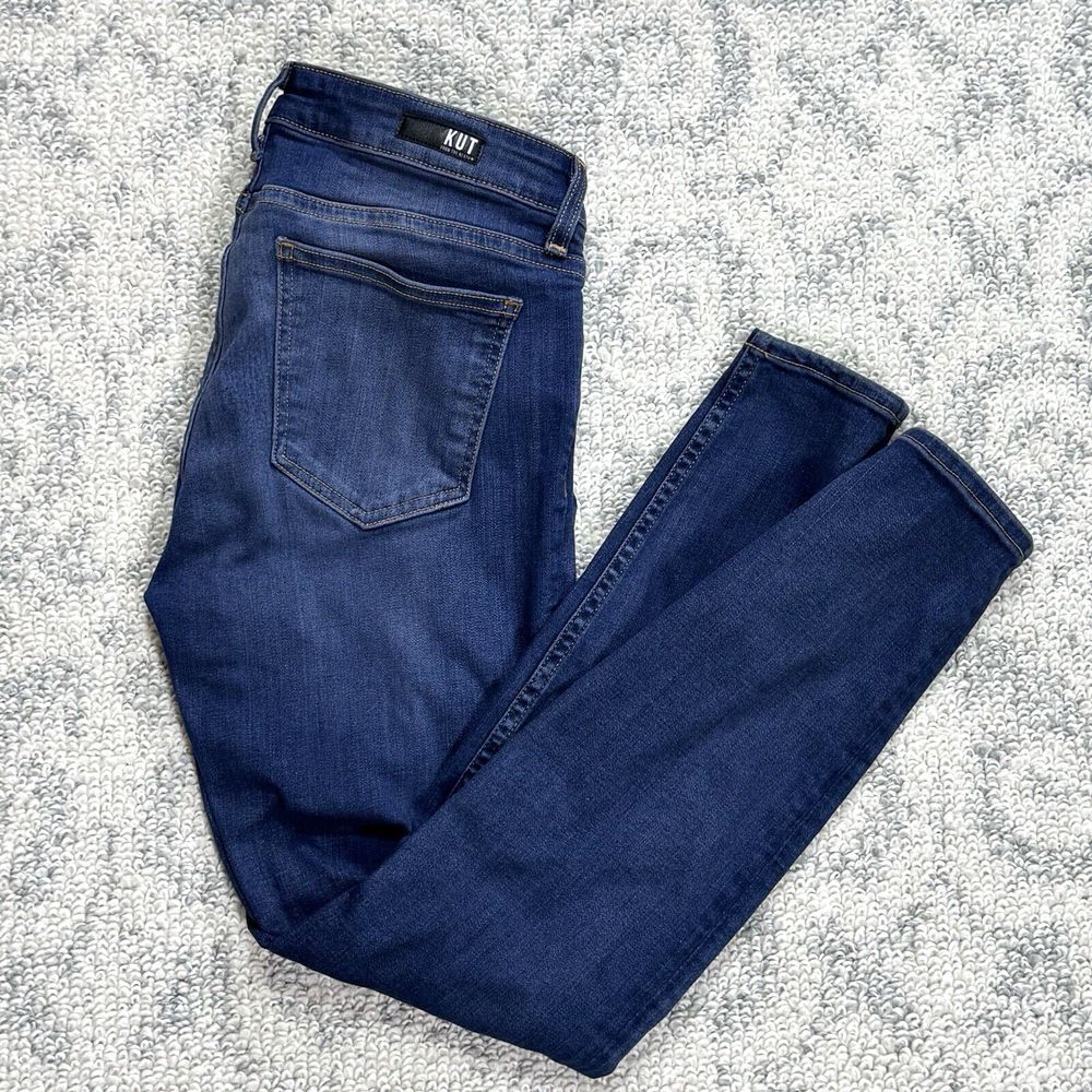 KUT from the Kloth Size 6 Mia Toothpick Skinny‎ Medium Wash Stretch Denim Jeans